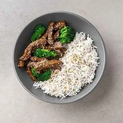 Mongolian Beef & Broccoli With Burnt Garlic Rice